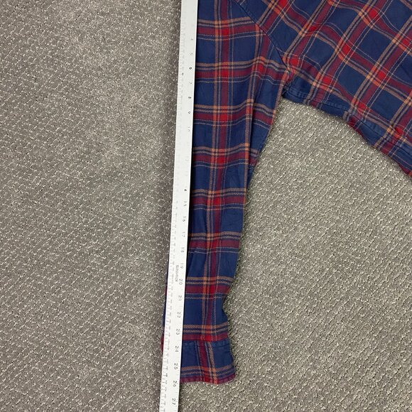 Criquet Flannel Pearl Snap Shirt Jacket Shacket Heavyweight Men's XL Plaid Red - Picture 12 of 13